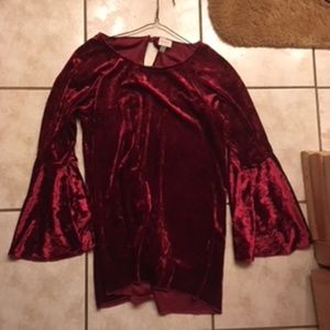 SPRING SALE!!! Cupio Velvet Bell Sleeve Top